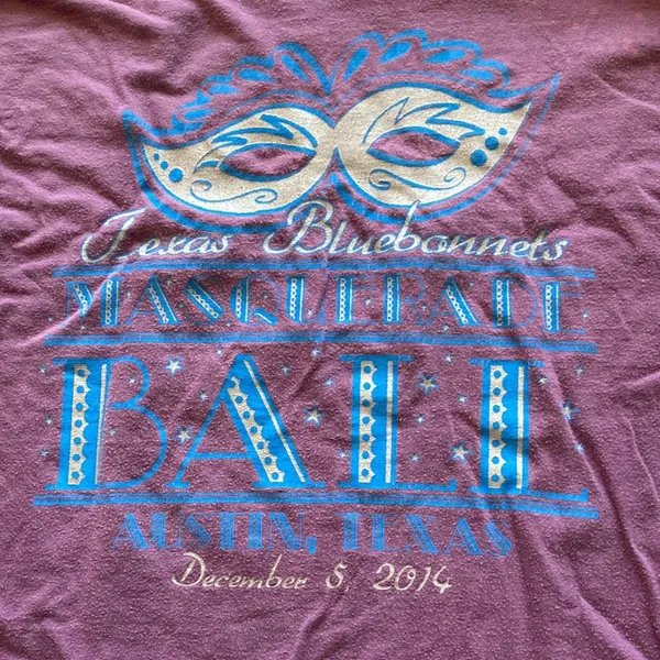 Comfort Colors Masquerade Ball TXBB Purple Long Sleeve T-Shirt Unisex Sz Medium - Image 2