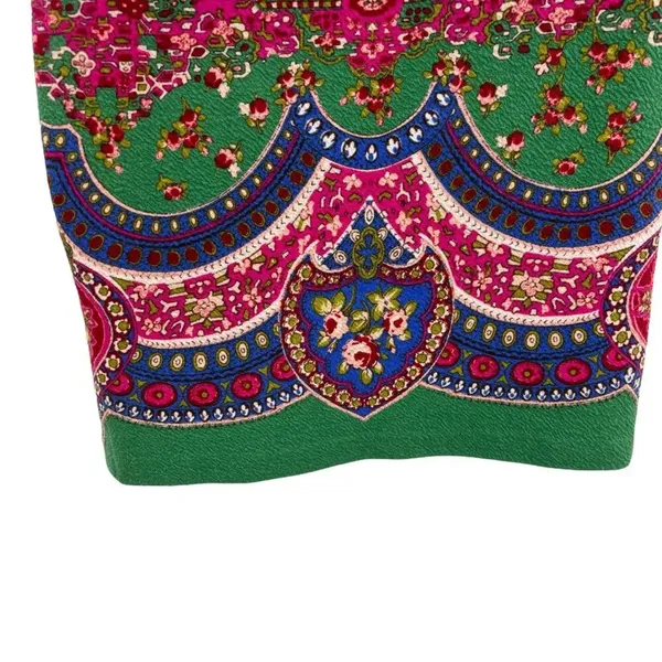 Anthropologie Maeve‎ Sheffield Pencil Skirt Textured Floral Print Size US 2 - Image 9
