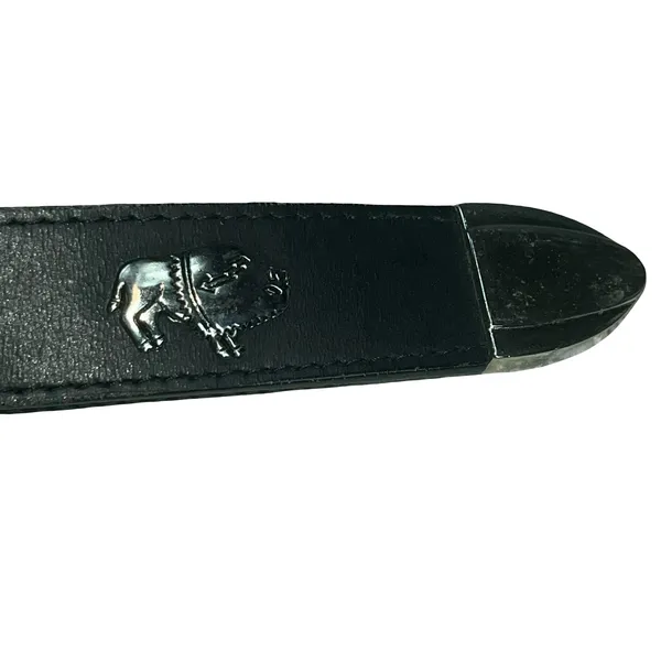 Sunbelt Womens Leather Belt Black Southwestern Silver Concho Emblems Western L - Image 6