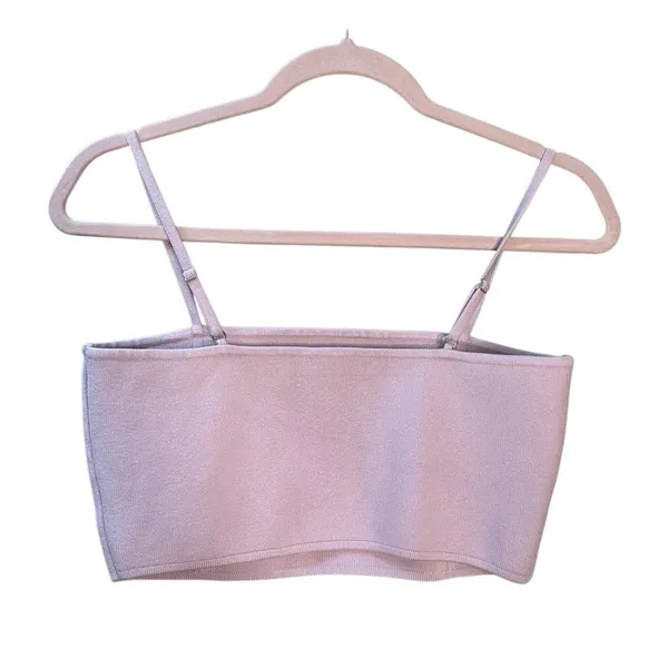 A.L.C. Winnie Knit Bra Top‎ in a Rose Pink Color Size Medium Cropped Top - Image 5