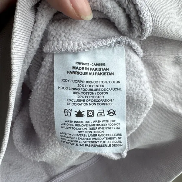Nike Gray Hoodie Sweatshirt Size S - Image 4