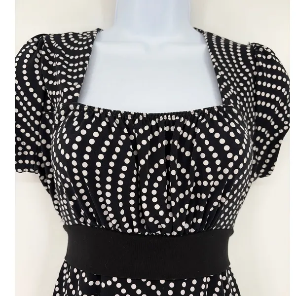 Candy Rain Polka Dot Babydoll Top Sz M Maternity Y2K Coquette Tie Back Retro - Image 2