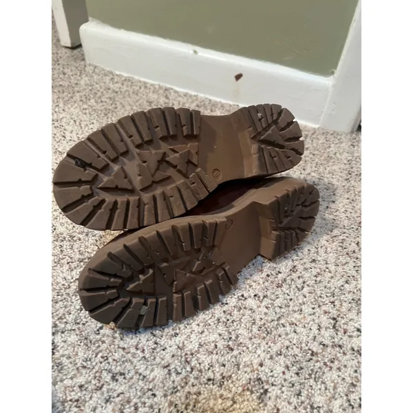 Women's Side 8 Boots Faux Suede Tan Brown Ribbed Mid-Calf Pull On Stretch - Image 8