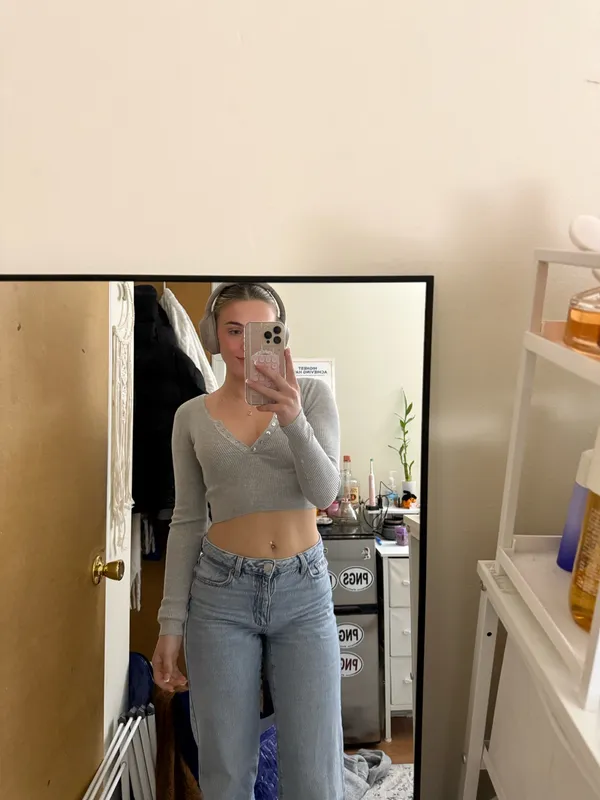 Garage Cropped Ribbed Long Sleeve - Image 4