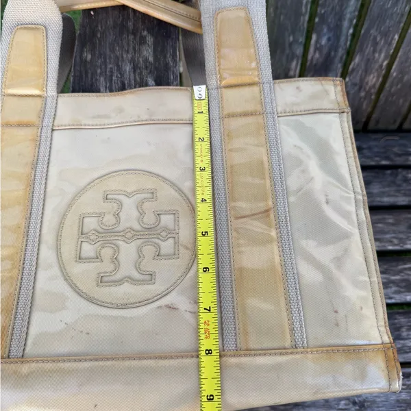 Tory Burch Coated Twill‎ Mini Tory Tote SEE PHOTOS. W - Image 15