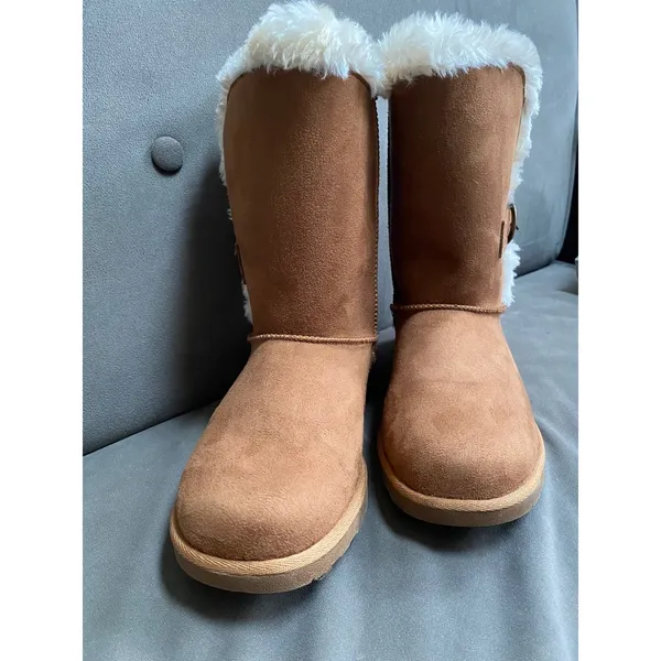 Makalu women's size 6 Gabrielle Chesnut textile/faux fur upper boots - Image 5
