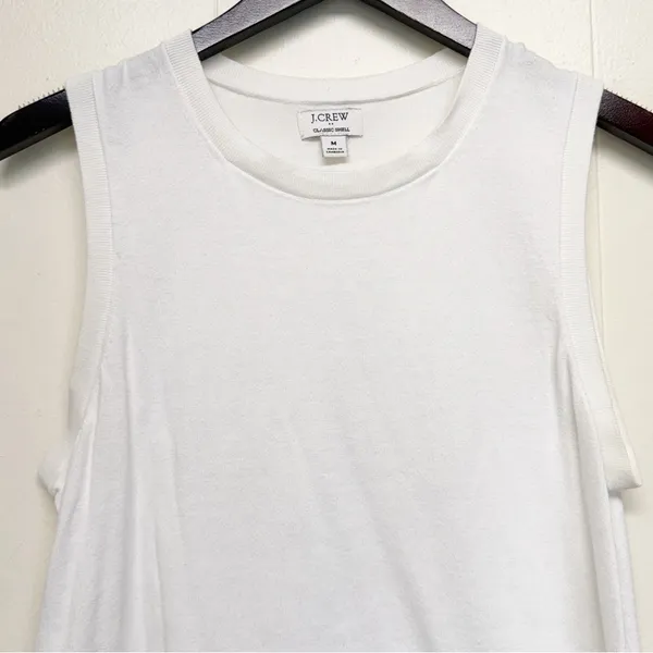 J.CREW Factory Sweater Shell White Medium - Image 5