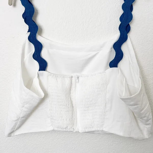 [PrettyGarden] White Blue Matching Set Crop Tank Maxi Skirt Summer NWOT Size XXL - Image 10