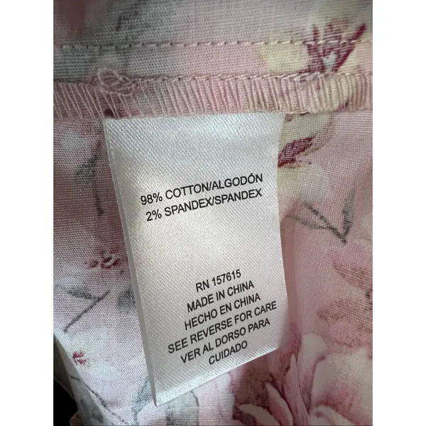 Joie Pink Floral Tie Strap Midi Dress Cottagecore Prairie L - Image 6