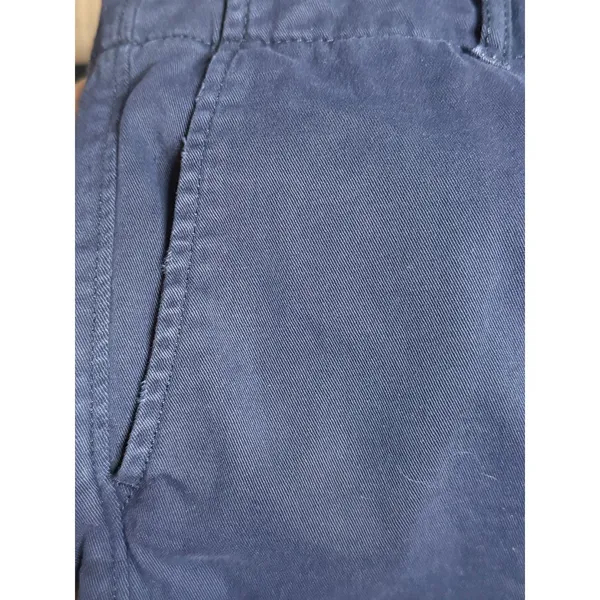 Y2K A&F Low Rise Cuffed Fishermen Shorts Blue Chino White Moose Indie Prep Sz 8 - Image 6
