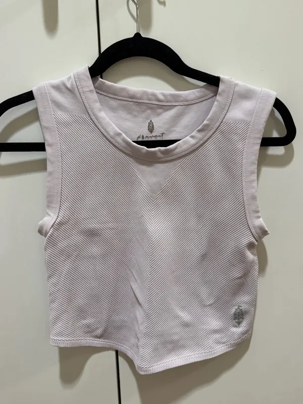 Free People Movement Light Pink Free Throw Muscle Tank - Image 2