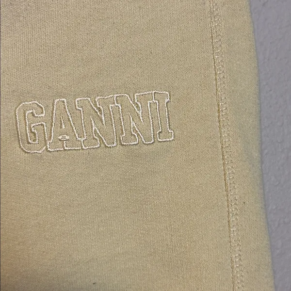 GANNI yellow‎ Embroidered sweatpants joggers Size Small - Image 3