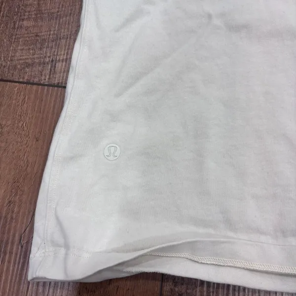 Lululemon Relaxed-Fit Cotton Jersey T-Shirt Bone (First Release) Women's XL READ - Image 6