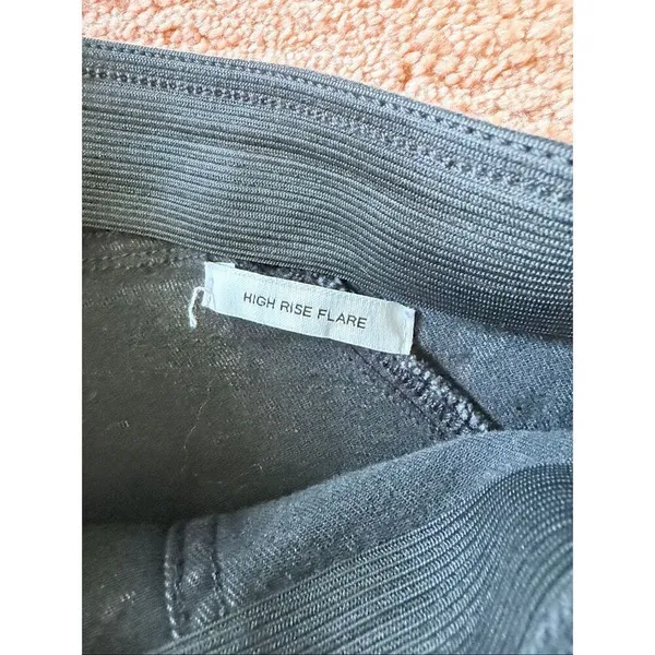 Forever 21 Premium High Rise Flare Jeans Gray Acid Wash Stretch Pull On Pants S - Image 3