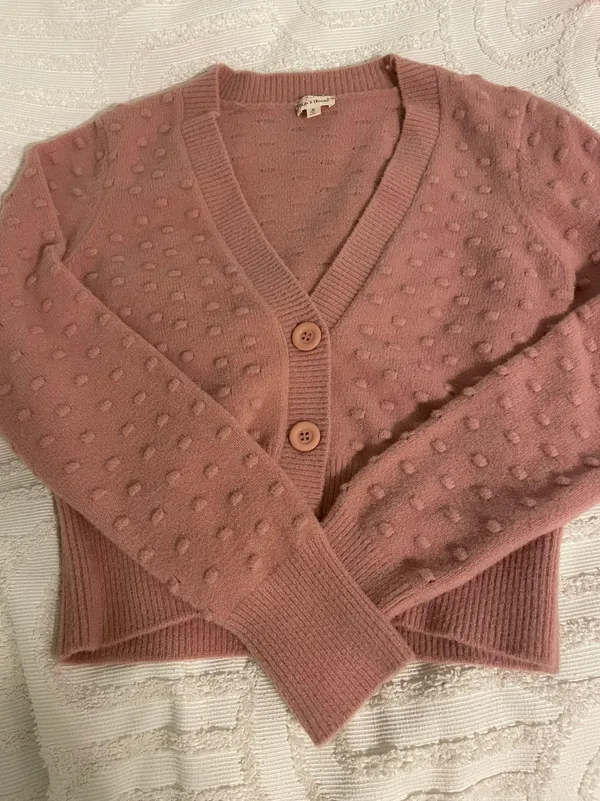 Hem & Thread Cardigan  Pink/purple - Image 3