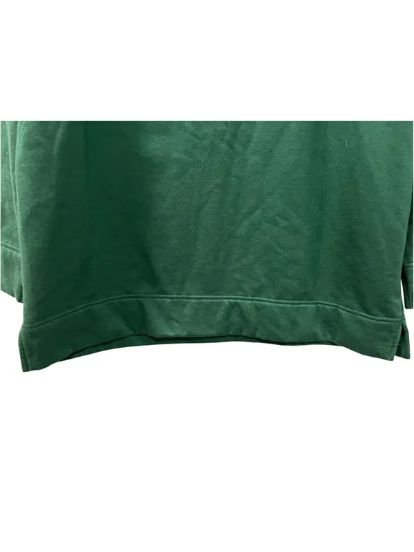 Vintage Bobbie Brooks Christmas Sweatshirt Green Santa Teddy Bear Embroidered M - Image 6