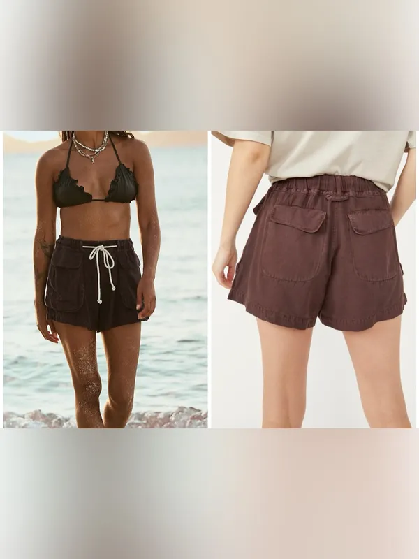 NWT Free People Off-Shore Utility Shorts - chocolate brown - XS - Image 2