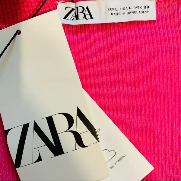 Zara Women‎ Bloggers Favorite Pink Sleeveless Knotted Waist Knit Top Size Large - Image 12