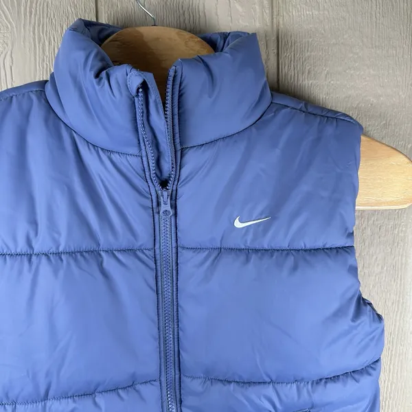 Nike Sportswear Classic Puffer Therma-FIT Loose Vest Womens XS Indigo Oversized - Image 2