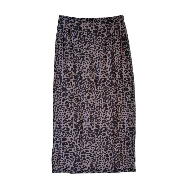 Brit‎ The Label Leopard Print Corset Top Midi Skirt 2 Piece Set Brown M - Image 9