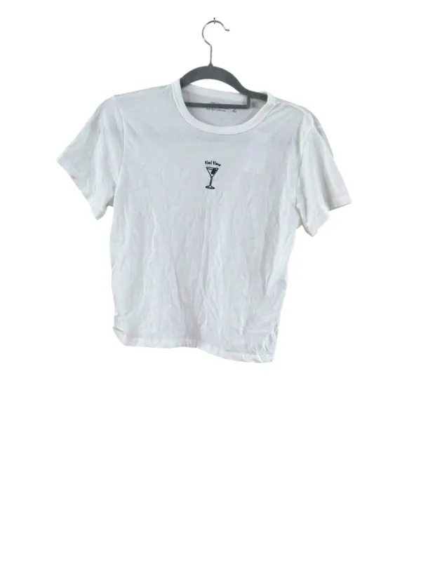 Women's Abercrombie & Fitch Tini Time Graphic Tee, Size S, White - Image 7