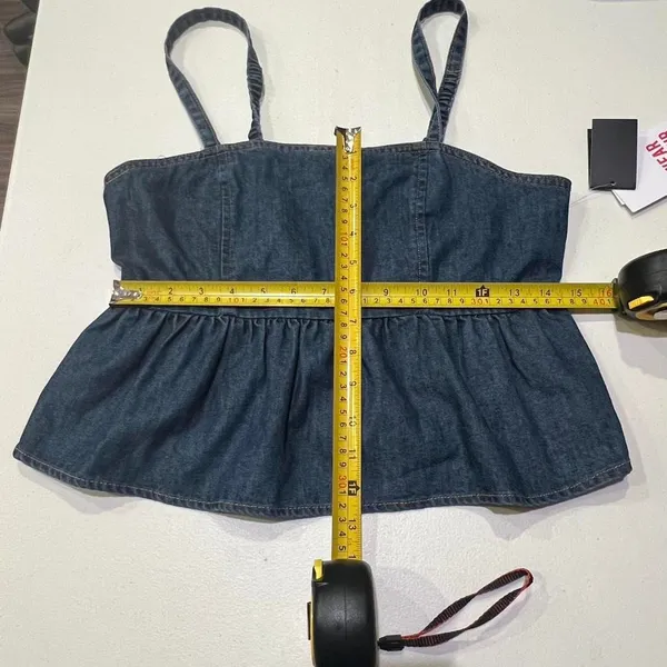 Celebrity Pink - Denim tank top with adjustable straps - Image 5