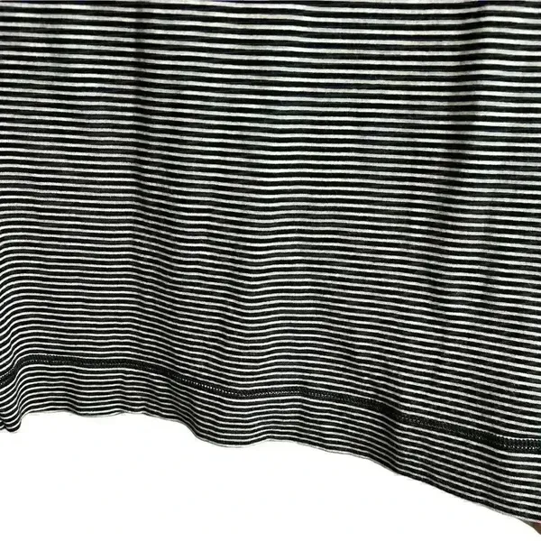 Lauren Ralph Lauren Women's Top Black Cream Stripes 3/4 Sleeves Large - Image 6