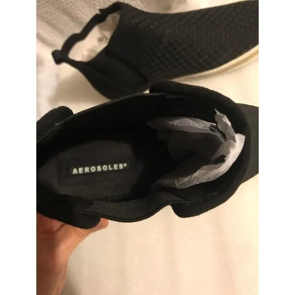 Aerosoles Women's Fun Fair‎ Fashion Sneakers slip on - Black Fabric size 8 - Image 6