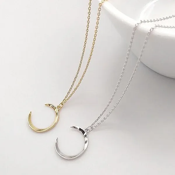 Boutique NWT Crescent Moon Necklace | Yellow‎ Gold Filled - Image 5