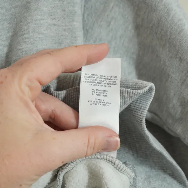 Aritzia Size XS Sweatfleece Cozy Fleece Perfect Fit Sweatshirt Heather Grey - Image 7