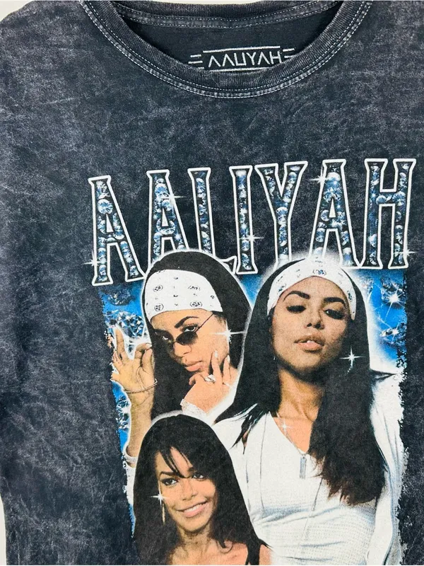 Anvil Black Graphic Aaliyah Tee - Image 8