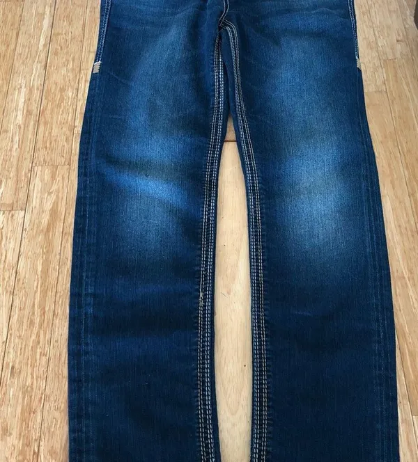 SEVEN 7 Low Rise Medium Wash Distressed Blue Denim Skinny Jeans Women's Size 28 - Image 4