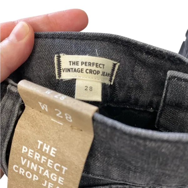 Madewell The Perfect Vintage Crop Jeans High Rise Stretch Washed Black NWT - Image 11