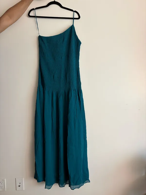 Asymmetrical Dress With Gathered Body - Image 4