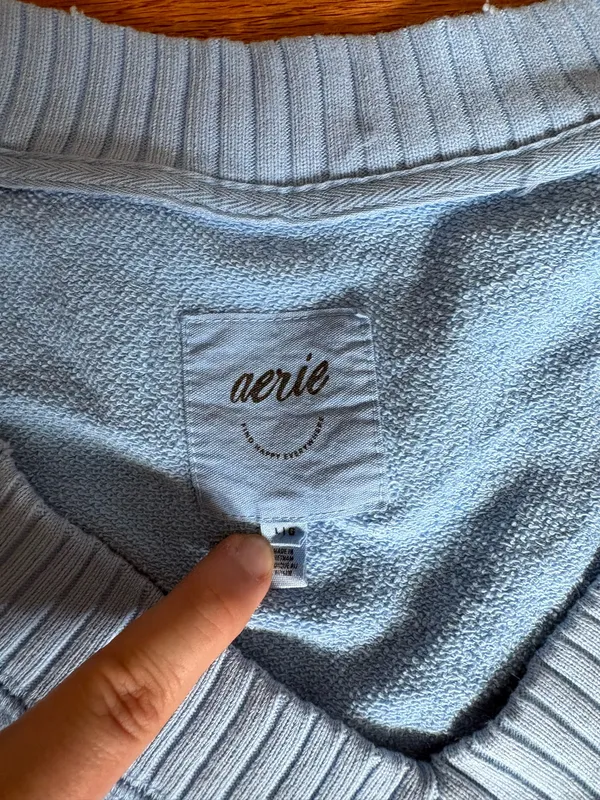 Aerie Oversized V-Neck Sweatshirt - Image 2