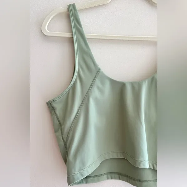 Light Green Racerback Sports Bra, Workout Gear, Women’s Activewear, Size Large - Image 13