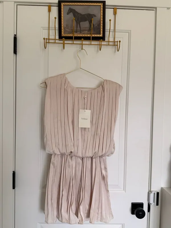 Böhme DO+BE Blush Pink Pleated Sleeveless Dress with Shorts - Image 7