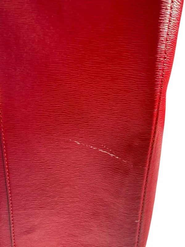 Antonio Melani Red Structured Faux Leather‎ Tote Handbag Top Handle Shoulder Bag - Image 4