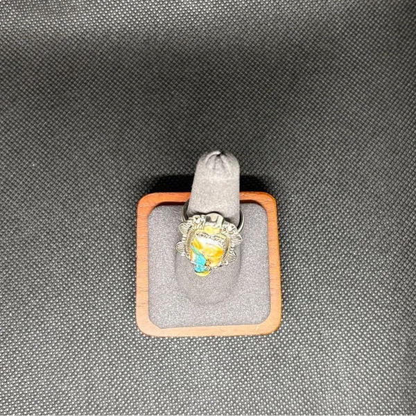 New size 7 spiny turquoise 925 sterling silver ring - Image 3