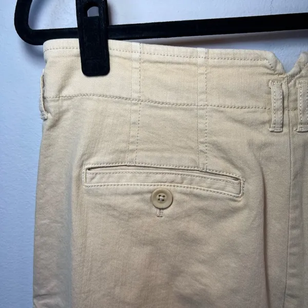Maeve Anthropologie Remi Wide Leg Cropped Pants Beige High Waist Culottes Size 8 - Image 15