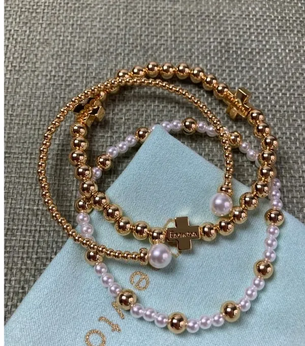 Enewton Pearl and gold beaded bracelet - Image 2