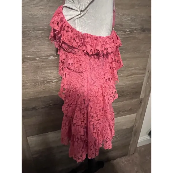 NBD Revolve Lace Mini Dress V-Neck Pink Halter Back Party Prom Cocktail - Image 6
