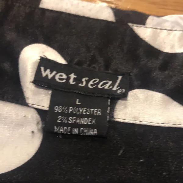 Wet Seal Polka-Dot Button-Down Blouse (L) - Image 10