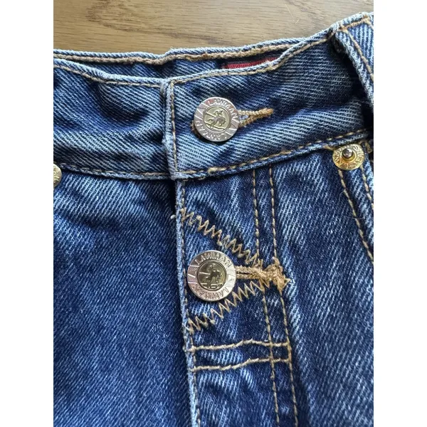 Vintage 90’s Lawman Western Slim Fit Straight‎ Leg Dark Blue Denim Jeans Size 1 - Image 8