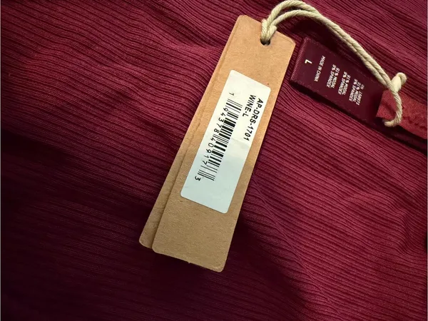 NWT SKIMS Wine Body Shaping Stretch Ribbed Modal Maxi Dress L Kim Kardashian - Image 7