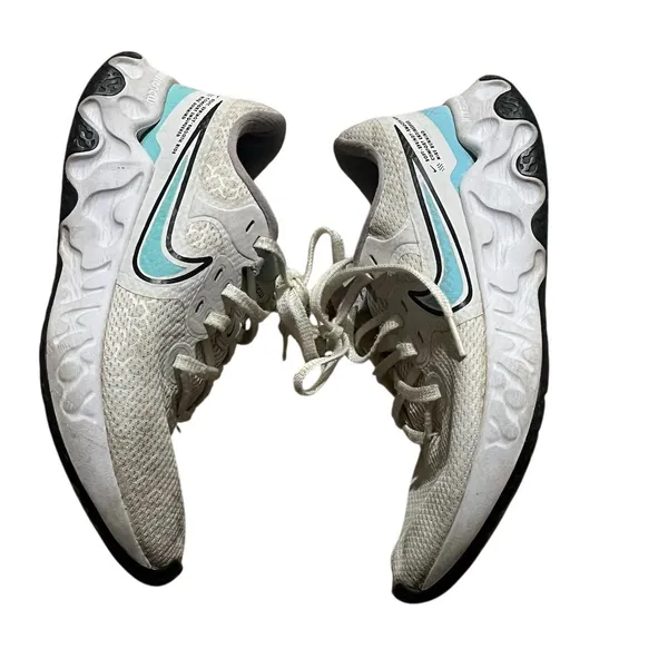 Nike Renew Ride 2 Women's Running Shoes Sneakers White Gray Teal Swoosh - Image 6