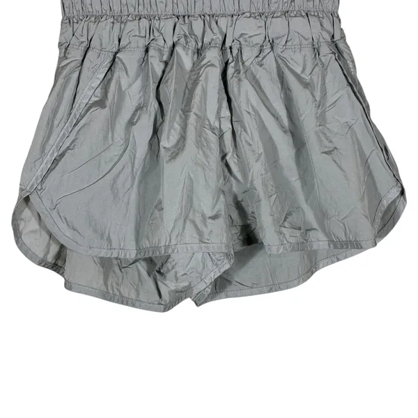 Free People FP Movement Way Home Solid Shorts Grey Athletic Smocked Size S - Image 3