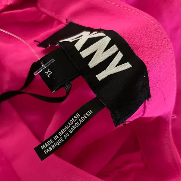 Women’s DKNY Hot Pink Blouse Size XL - Image 4