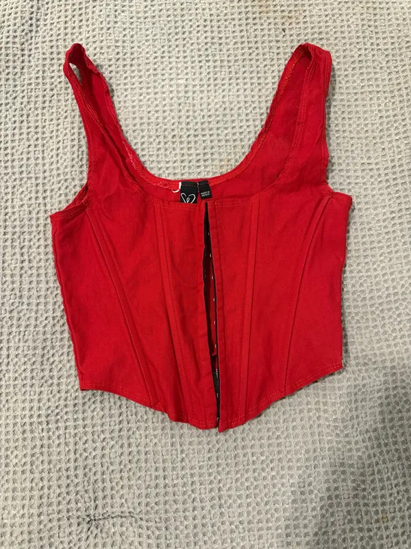 WINDSOR Red Corset Top - Image 2