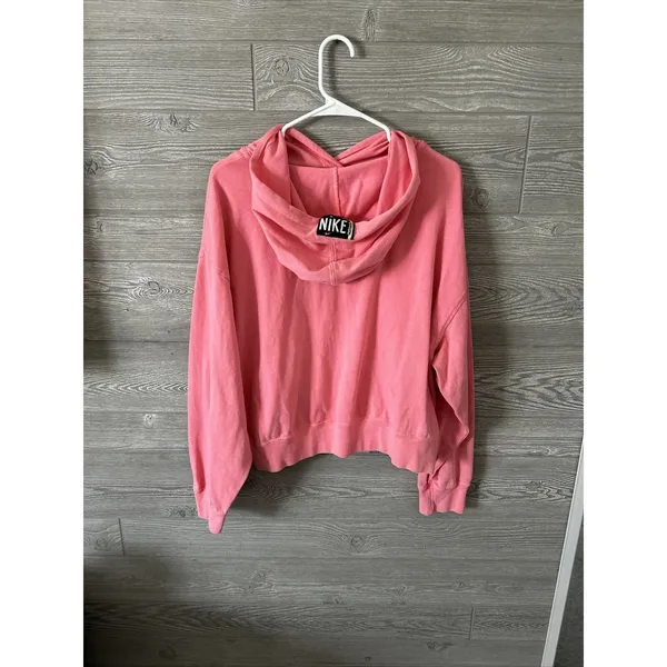 NIKE Centre Swoosh Hoodie Pink Pullover Womens M‎ - Image 5